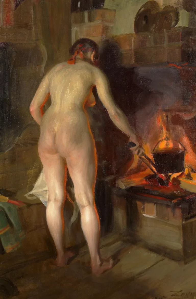 Caldero de patatas, Cocina al desnudo de Anders Zorn