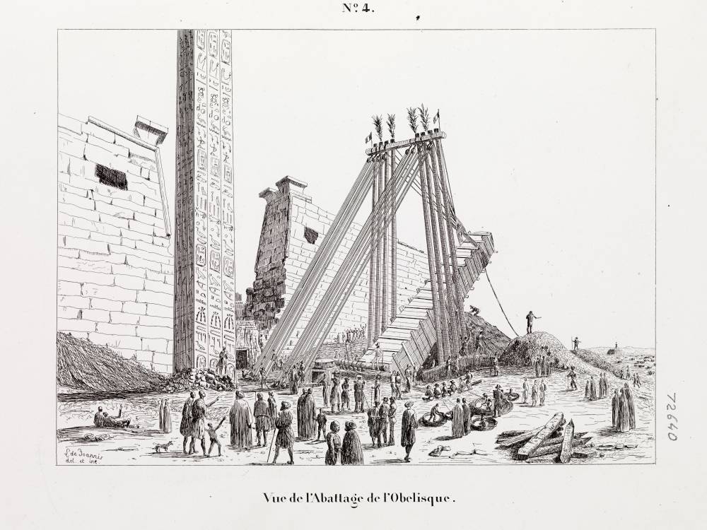 Gravure_Obelisque_Louxor Jeroglíficos celestes: el mensaje secreto de Ramsés II en lo alto del obelisco de París