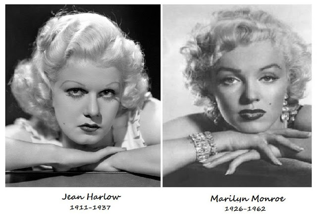Jean-Harlow-y-Marilyn-Monroe-frente-a-frente-7 Ecos de platino: Marilyn Monroe y la sombra rutilante de Jean Harlow