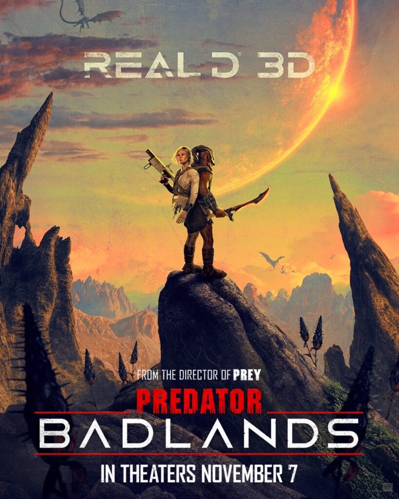 predator-badlands-poster-real-3d-819x1024 Posters IMAX, 4DX, RealD 3D, ScreenX y Fandango de 'Predator: Badlands' — el rugido cósmico del marketing salvaje