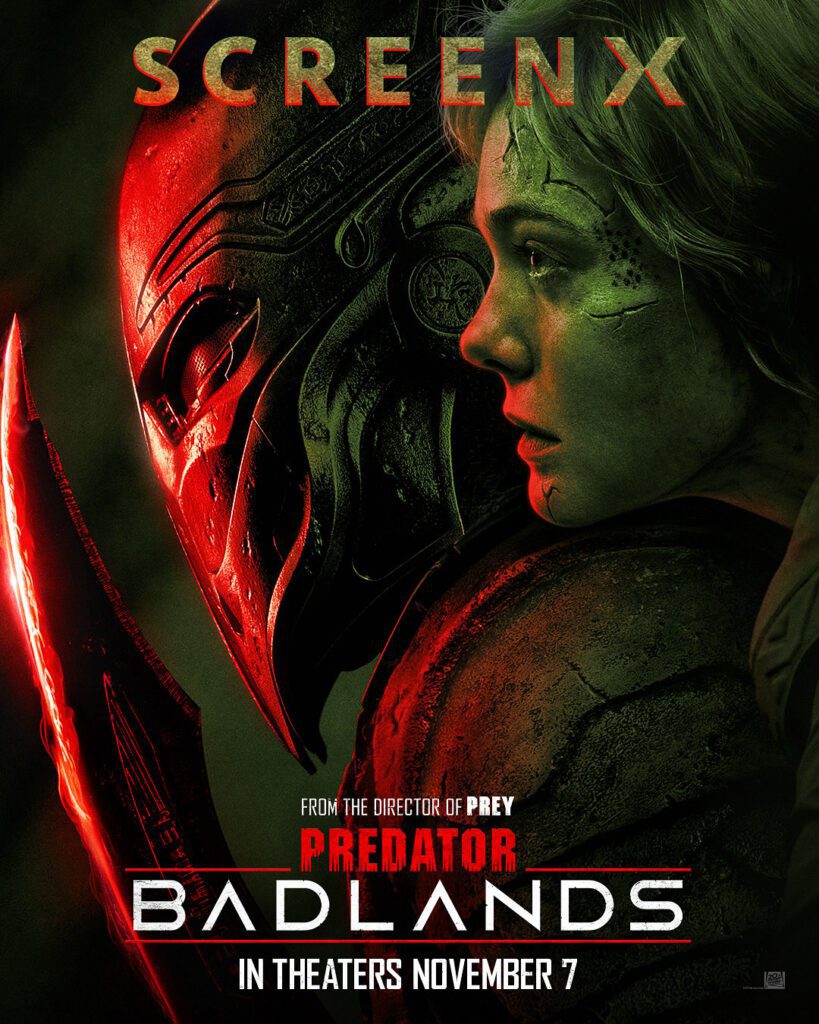 predator-badlands-poster-screenx-819x1024 Posters IMAX, 4DX, RealD 3D, ScreenX y Fandango de 'Predator: Badlands' — el rugido cósmico del marketing salvaje
