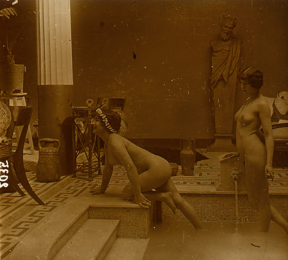 Jules_Richard_-Hammam_Nude_Scene_old_glass_stereo_Photo_Richard_1900 Realismo prohibido: así eran las imágenes eróticas que escandalizaron a la clase alta francesa