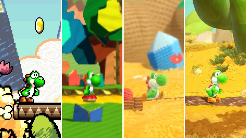 Yoshi-Art-Style-Evolution-1024x576 Análisis visual de la estética de Yoshi and the mysterious book