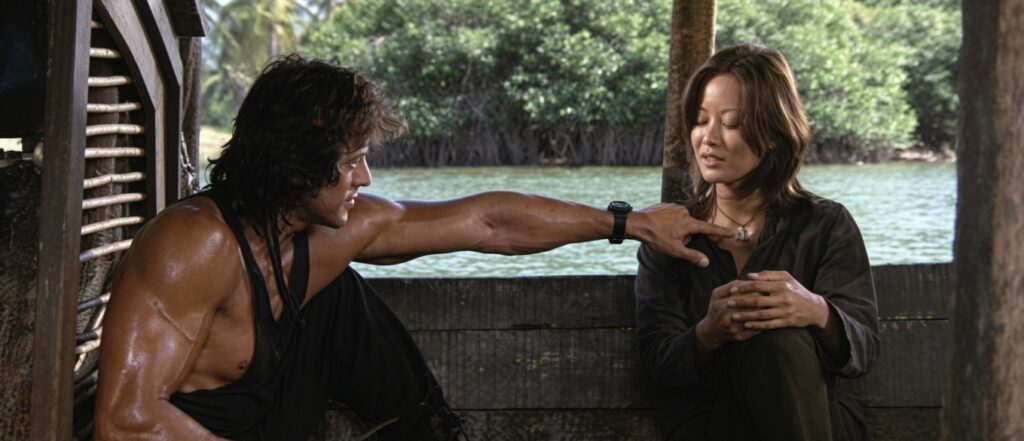 La-lancha-donde-John-Rambo-vuelve-a-ser-un-hombre-1024x441 Ensayo cinematográfico. Rambo II: El héroe que Hollywood olvidó comprender